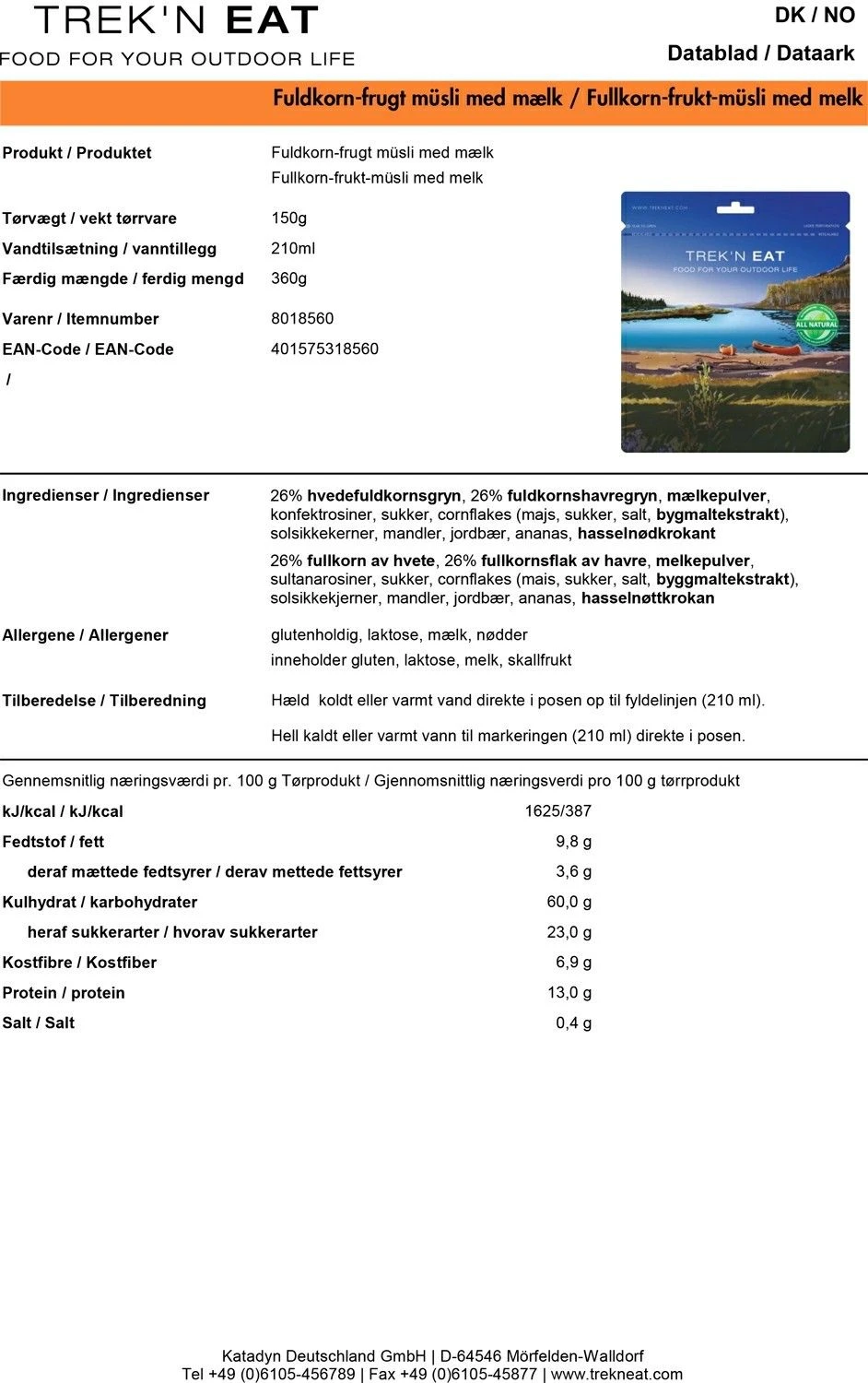 Trek'N Eat Frugt Musli - Billede 2