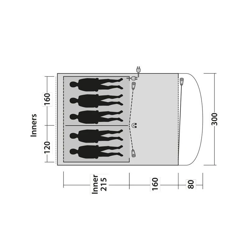 Outwell Oakwood 5 Personers Campingtelt - Billede 11